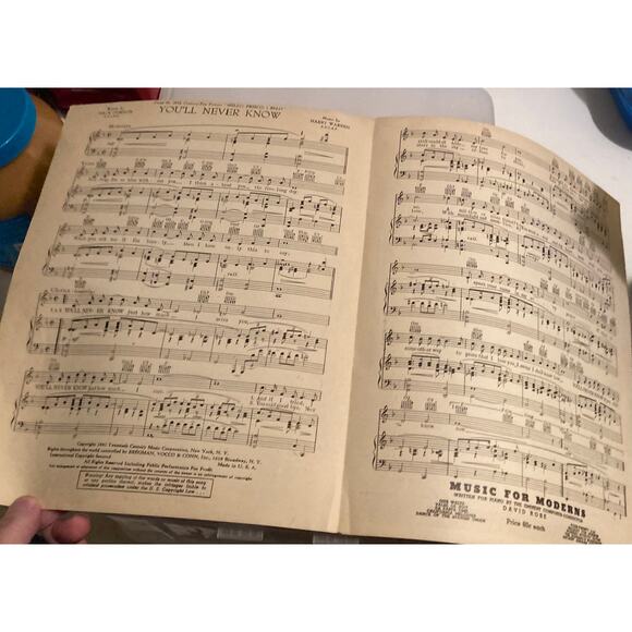 You’ll Never Know Sheet Music 1943! - Picture 2 of 3